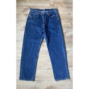 Levi's 550 Relaxed Fit Jeans Dark Wash 38x34 Straight Leg